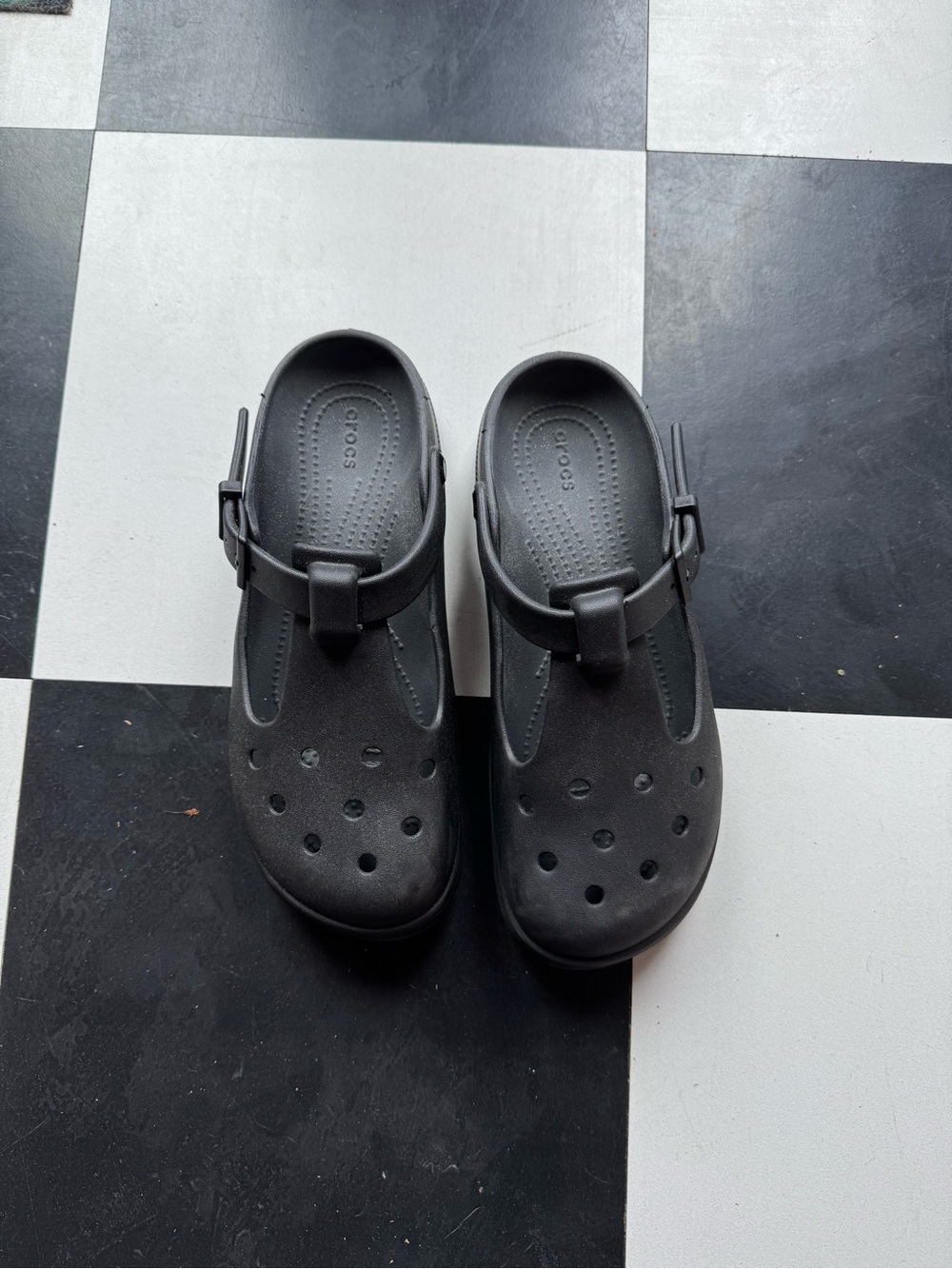 CROCS Kids' Black Classic Clog Sandals with Heel Strap